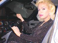 Nena in a car